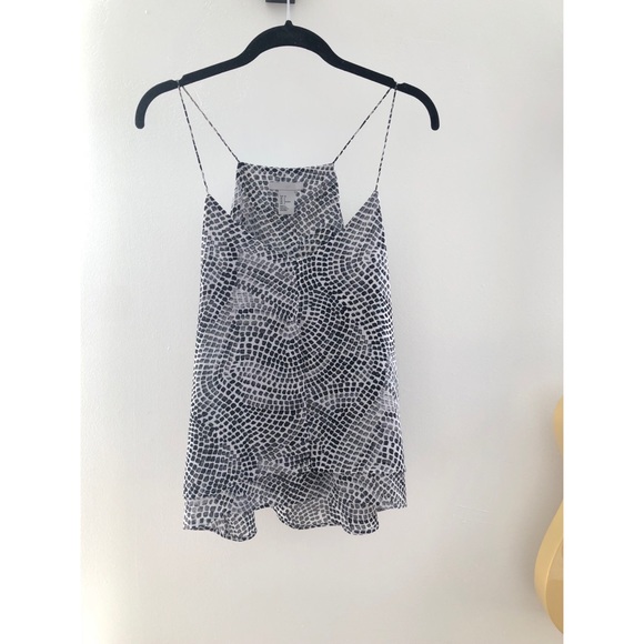 Blue Abstract Dot Print Tank Top - Picture 1 of 3